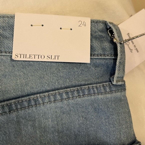 Brand New WeWoreWhat Stiletto Slit skinny jeans - Picture 5 of 9